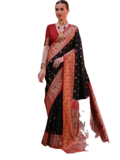 Women Design Zari Silk Paithani Saree | Traditional Indian Saree