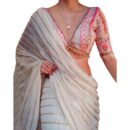 Georgette Saree for Women with Embroidered Blouse Piece | Soft Silk Saree for Women