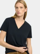 Soft Modal V-Neck T-Shirt – Anthracite