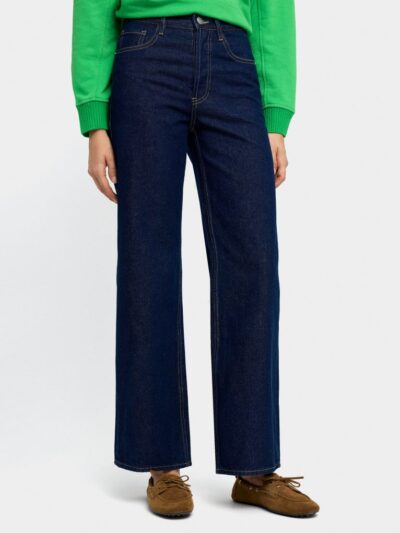 Blue Straight Denim Trousers