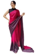 Women's Woven Synthetic Saree With Blouse Piece