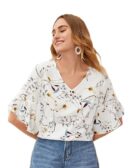 Oversized Shirt for Women – Korean Casual Short Sleeve Loose Fit Top