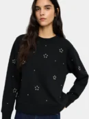 Sphere-Appliqué Cotton Sweatshirt – Black