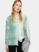 Crinkled Printed Shirt – Green
