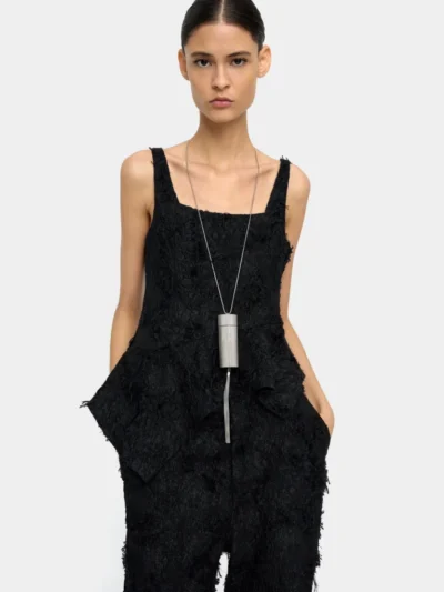 Jacquard Strapped Fitted Top