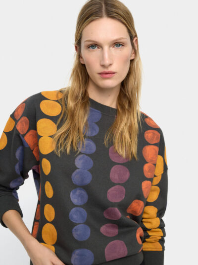Multicolor Circles Cotton Sweatshirt – Multi