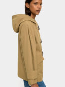 Hooded Cotton Jacket with Padded Vest – Camel