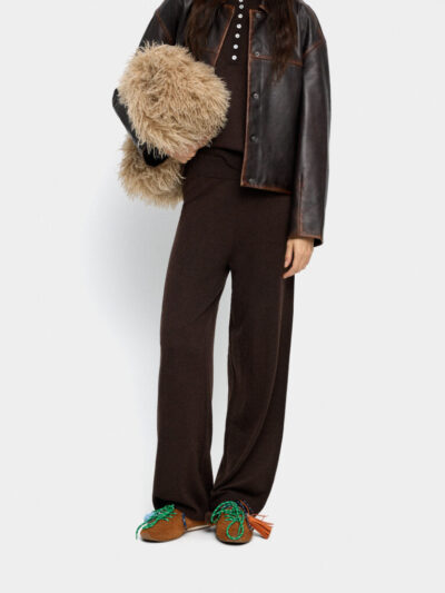 Straight Knit Trousers – Brown (XS-S fit)