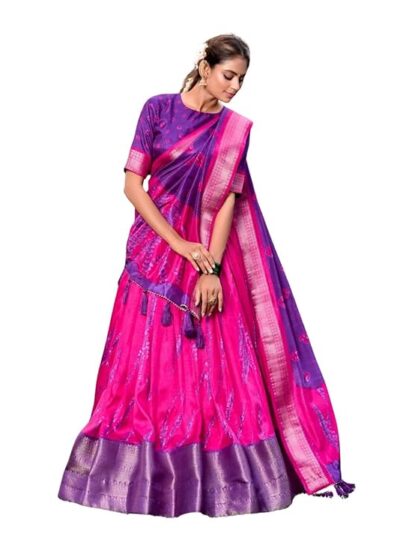 VALLABH ENTERPRISE Women's Lehenga Choli Fancy Fabric Beautiful Lace Border Heavy Dupatta Design