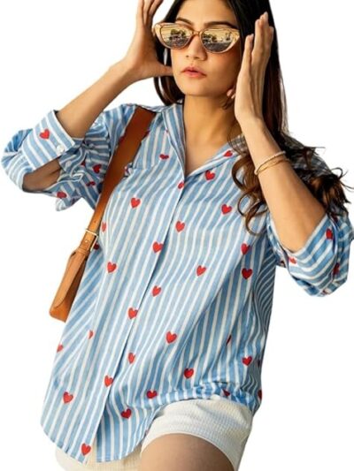 Button Down Shirts for Women Dressy Floral Printed Long Sleeve Blouse Business Casual Work Tops II W