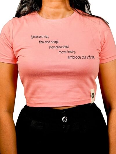 Dimensions Of Art Women's Nature 5 Elements Crop Top | Astrology Graphic Design | Trendy Stylish