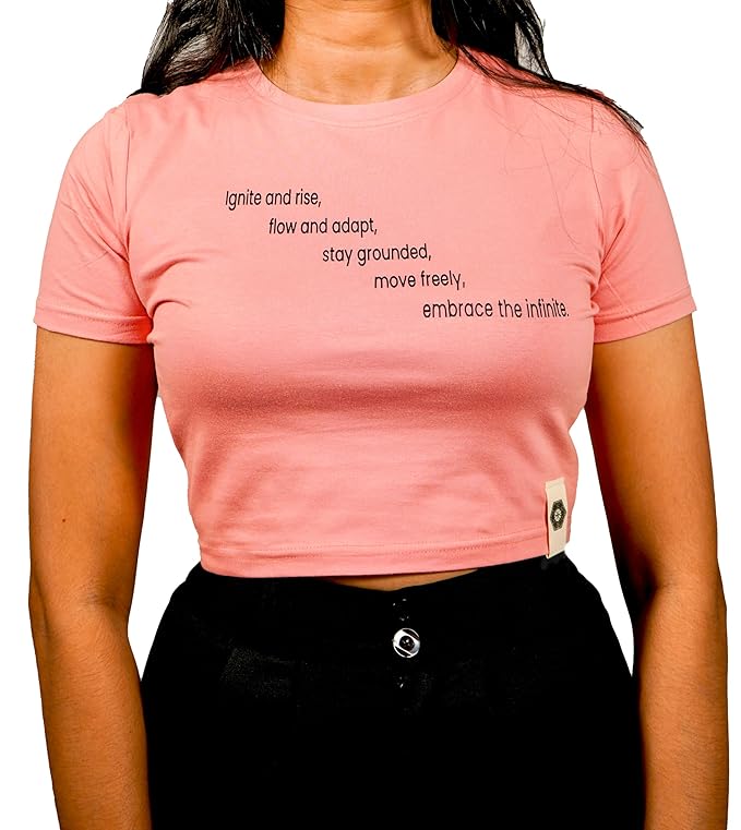 Dimensions Of Art Women's Nature 5 Elements Crop Top | Astrology Graphic Design | Trendy Stylish