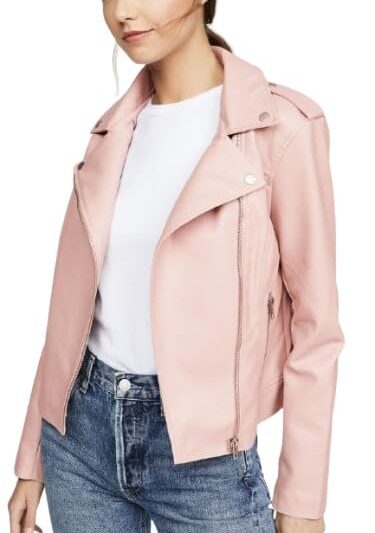 Leather Jacket For Women Biker Pink