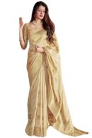 Open image in full screen Women's Kanjivaram Pure Soft Silk Saree For Women Pure Golden Zari Wit