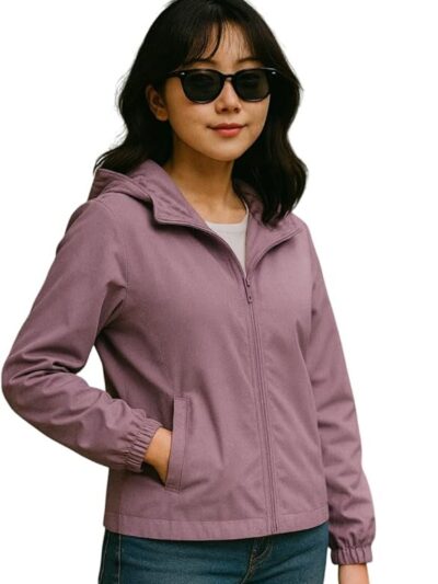 Women Jacket || Women Sweatshirt Style Jacket for Winter Wear(Purple)