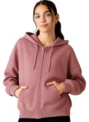 Women's Oversized Winter Jacket Sweatshirts Casual Drawstring Clothes Zip Up Hoodie with Front Pocket( Onion)