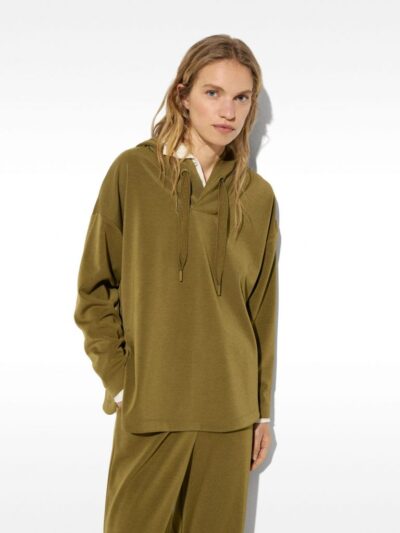 Knit Hoodie Soft Touch – Khaki