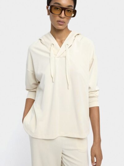 Knit Hoodie Soft Touch – White