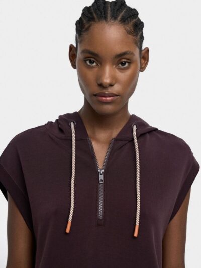 Sleeveless Sweatshirt Soft Touch – Brown