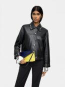 Leather Jacket with Studs – Black