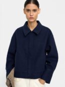 Jacket with Pockets and Elastic – Navy