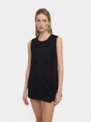 Short Dress with Buttons – Black