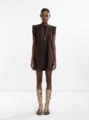 Short Crochet Dress – 100% Cotton – Brown