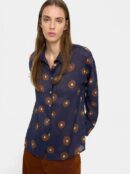 Blue Circle Print Shirt