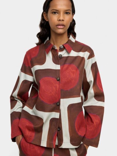 Printed Lyocell Shirt with Fluid Drape